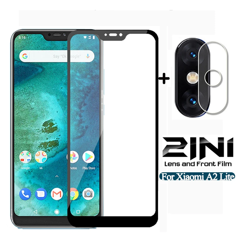 2 в 1 защита объектива камеры для xiaomi mi a2 Lite закаленное стекло a3 защитное a 3 mia3 a2lite