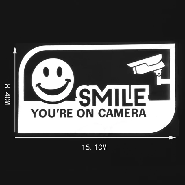 

YOU'R ON CAMER Funny Smile Vinyl Decal Car Sticker Warning Signs