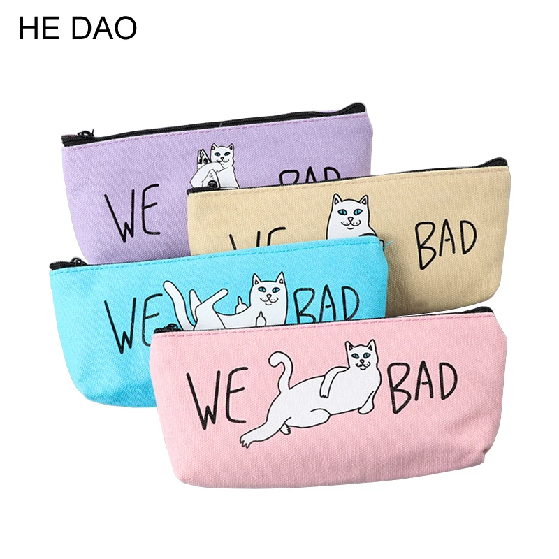 (1 шт./распродать) кавайный чехол для карандаша Холст Школьные принадлежности
