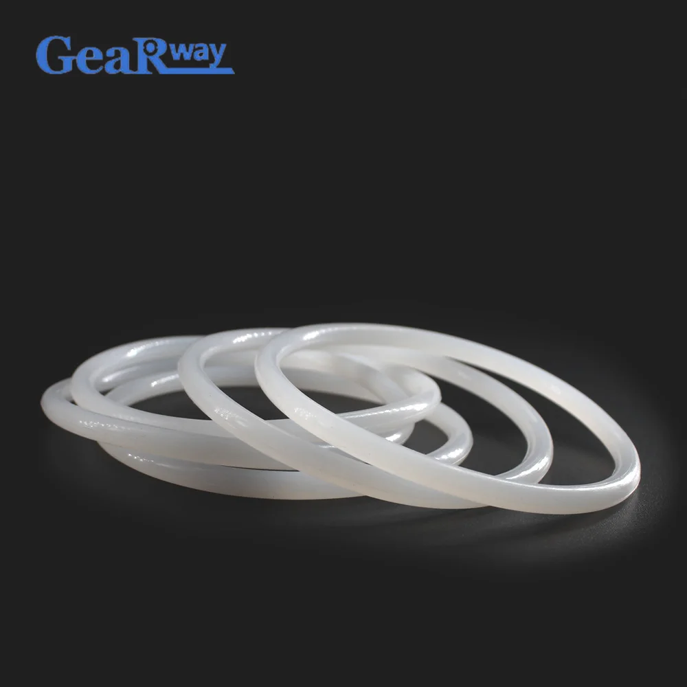 

Gearway 4mm CS Silicon O Ring Seal Semitransparent O Type Ring 80/82/85/87/88/130/135mm OD VMQ Food Grade O Ring Sealing Gasket