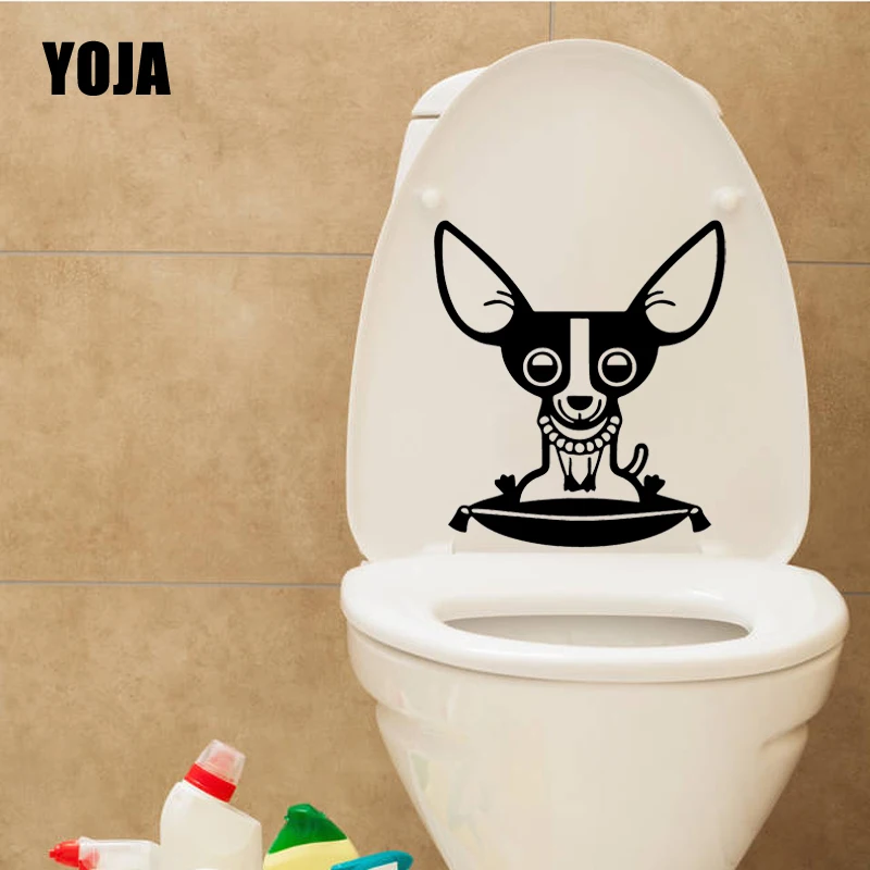 YOJA 21.8X24.4CM современного искусства стены Стикеры Чихуахуа собака наклейки для