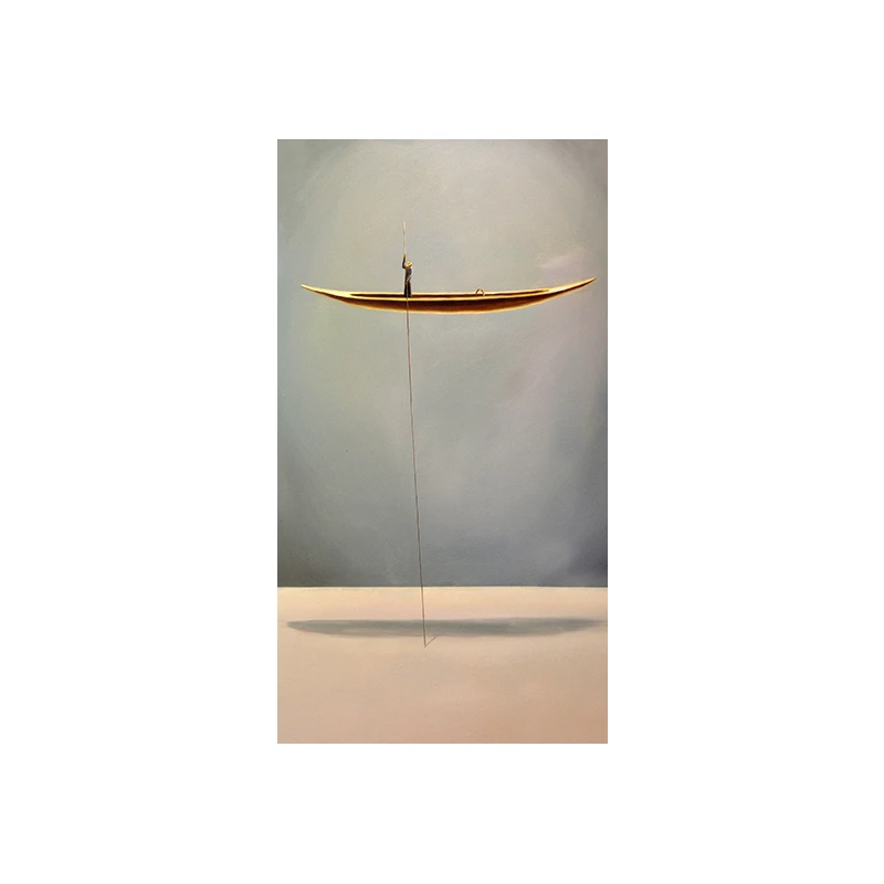 С сусальным золотом лодка Куадрос холст Картины абстрактные природный пейзаж