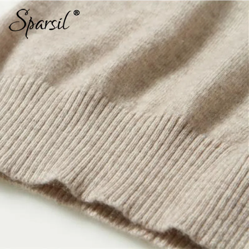 Sparsil Women 2018 Autumn Sweaters V Neck Sexy Batwing Sleeve Wool Cashmere Sweater Winter Tops Knitwear Plus Pullover | Женская одежда