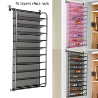 1pc door hanging shoe rack 456810 tiers dustproof shoes organizer wall mounted shoe hanging shelf