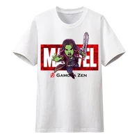 marvels guardians of the galaxy gamora zen cartoon printed graphic t shirt 10th marvel anniversary commemorative avengers tops