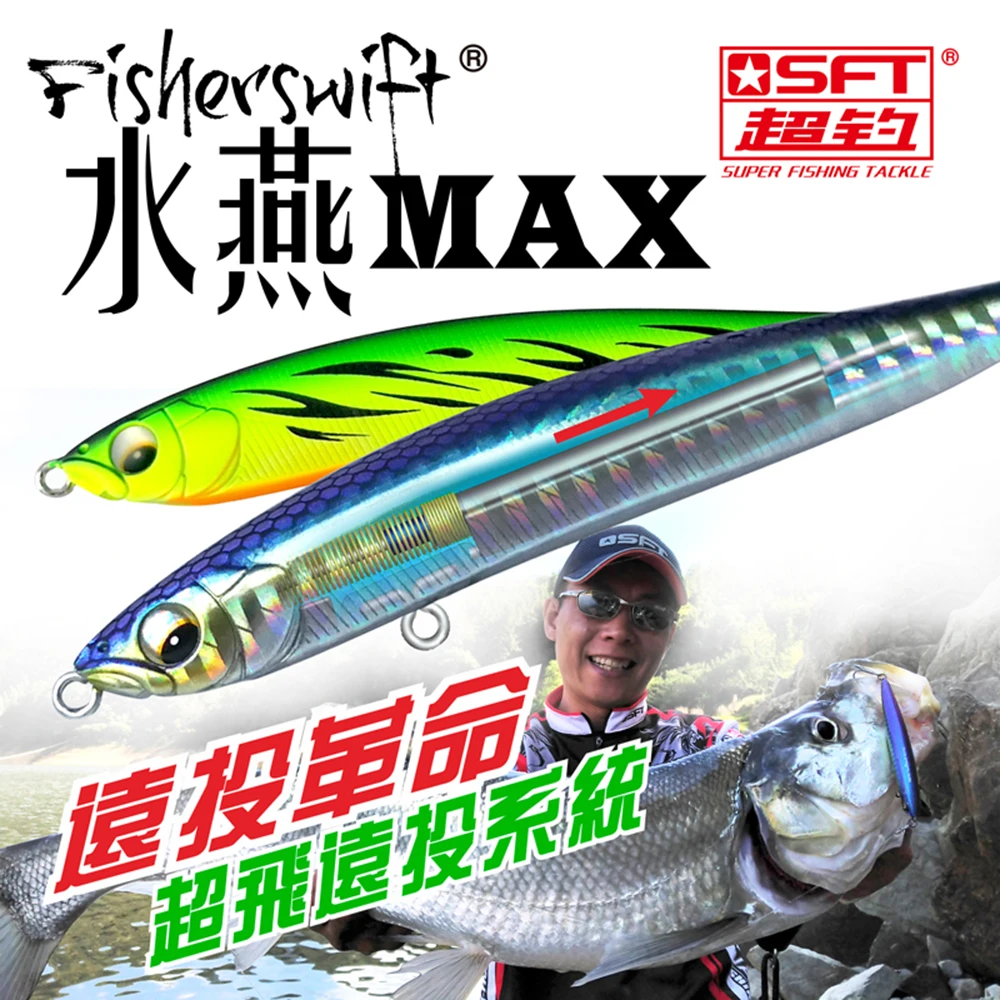 

Новинка 2020 SFT MAX 90F 90S 6,8 г/18 г ar-c погружная плавающая приманка для рыбалки карандаш Искусственные воблеры Swiftbait для окуня форели щуки