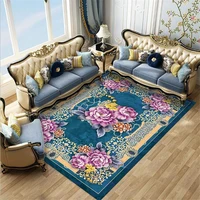 fresh flowers fashion soft flannel lion 3d printed rugs mat rugs anti slip large rug carpet home decoration 02