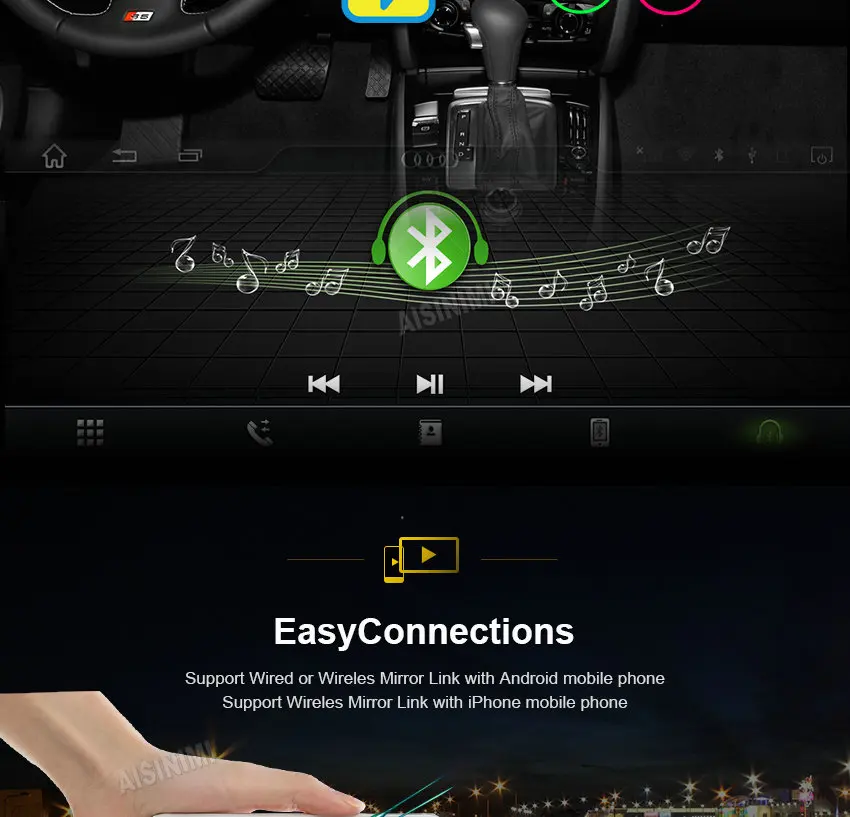 AISINIMI Android 8,0 автомобильный Dvd Navi плеер для автомобиля AUDI Q5 2009- монитор Дисплей gps аудио стерео Авто сенсорный экран все в одном ПК