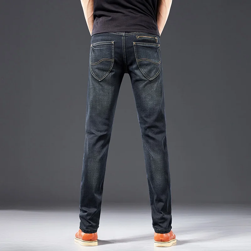 

2020 autumn and winter new Men's slim jeans Men's high quality plus size retro jeans trousers