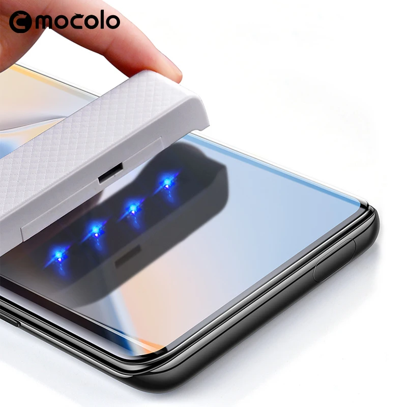 Для Oneplus 7 Pro защита экрана Mocolo полное жидкое проклеенное 5D изогнутое УФ
