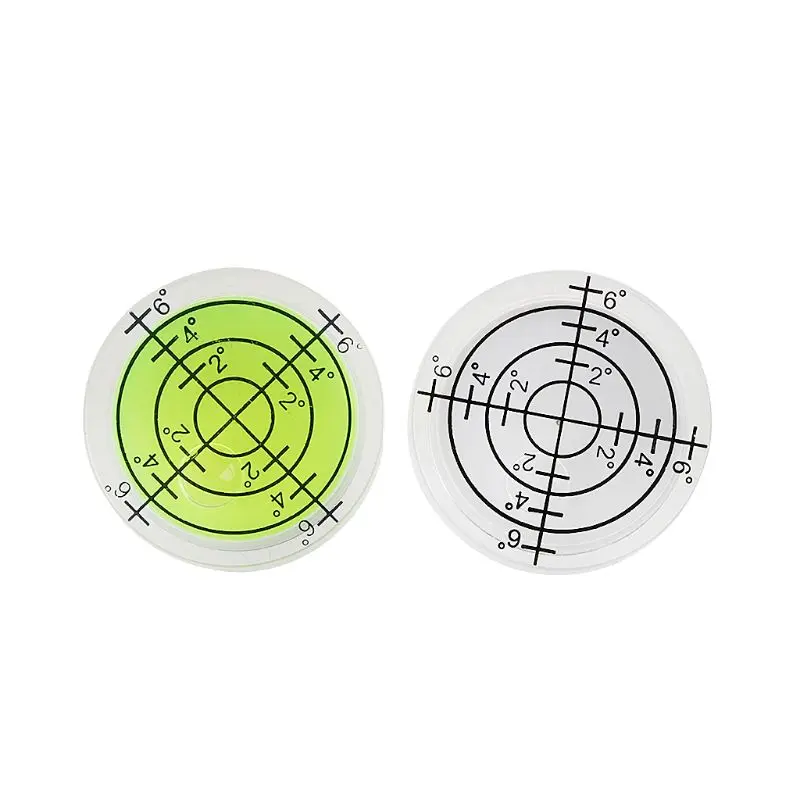 2 шт. 32*12 мм круглый пузырьковый уровень Белый Зеленый бульсей спиртовой