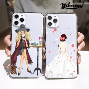 Fashion Fundas Wedding dress girl casual Phone Case For iPhone 11 12 13 Pro XS MAX mini XR X 8 7 Plus SE 2020 Case Soft Cover