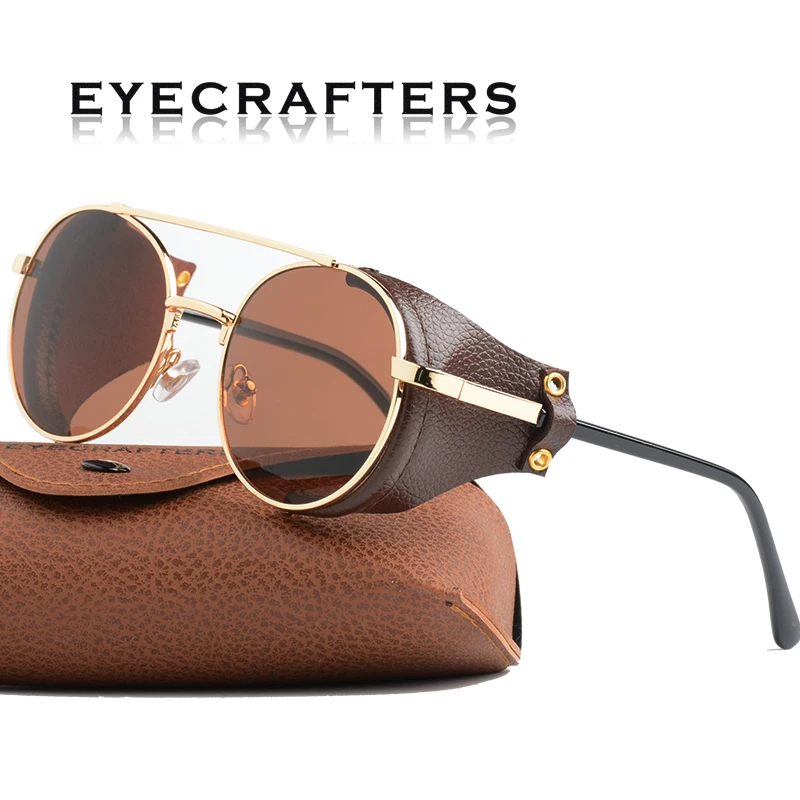 Очки солнцезащитные мужские/женские в стиле стимпанк готические модные круглые