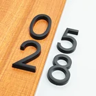 1 шт.2 шт. 3D черный Цифра доска знак на дом покрытие ворота из цифр от 0 до 9 Пластик номер тега Hotel Бытовая Стикеры адрес дверная табличка