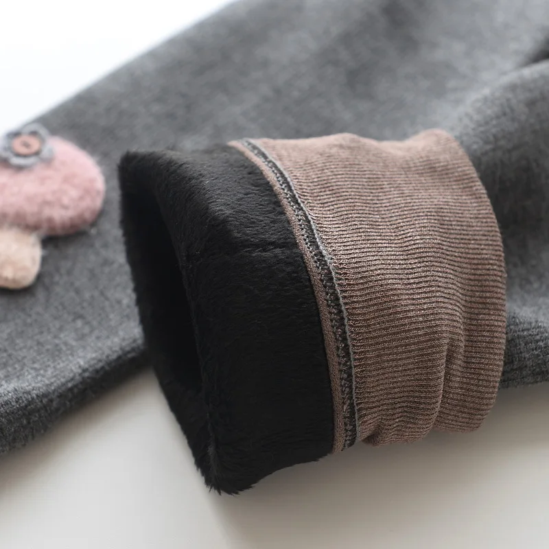 Новые зимние меховые леггинсы для девочек детские штаны бархатные утепленные