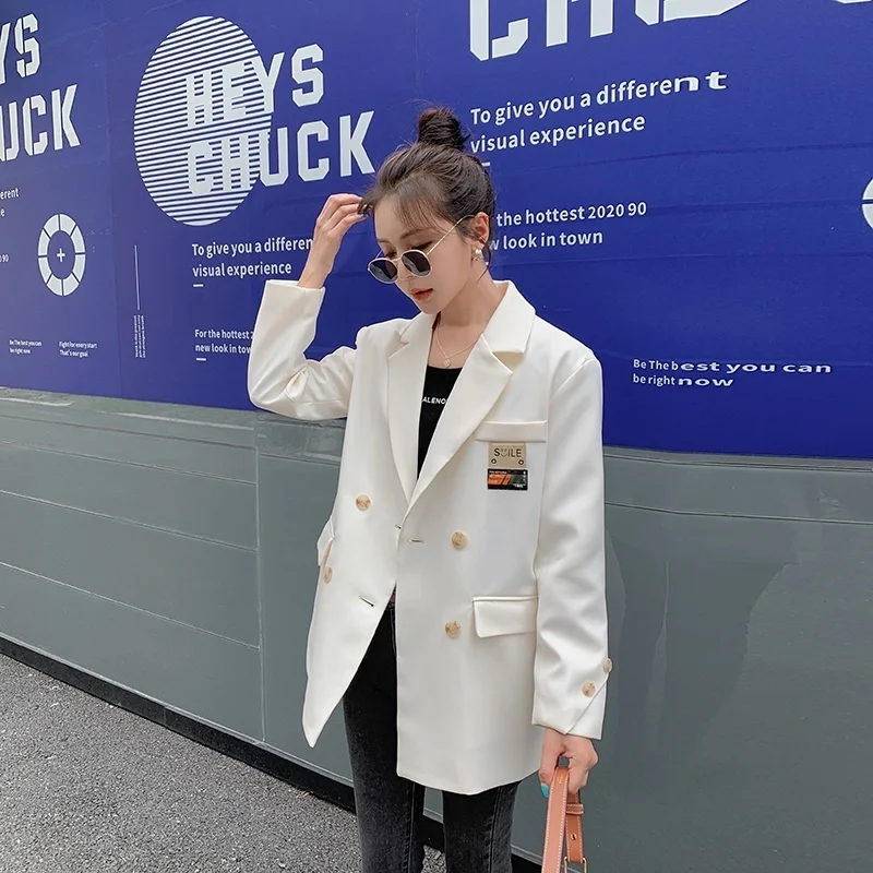 

Женский пиджак, Элегантный Приталенный Повседневный небольшой пиджак в стиле High Sense, модель весна-осень 2021 года, подходящий ко всему Топ