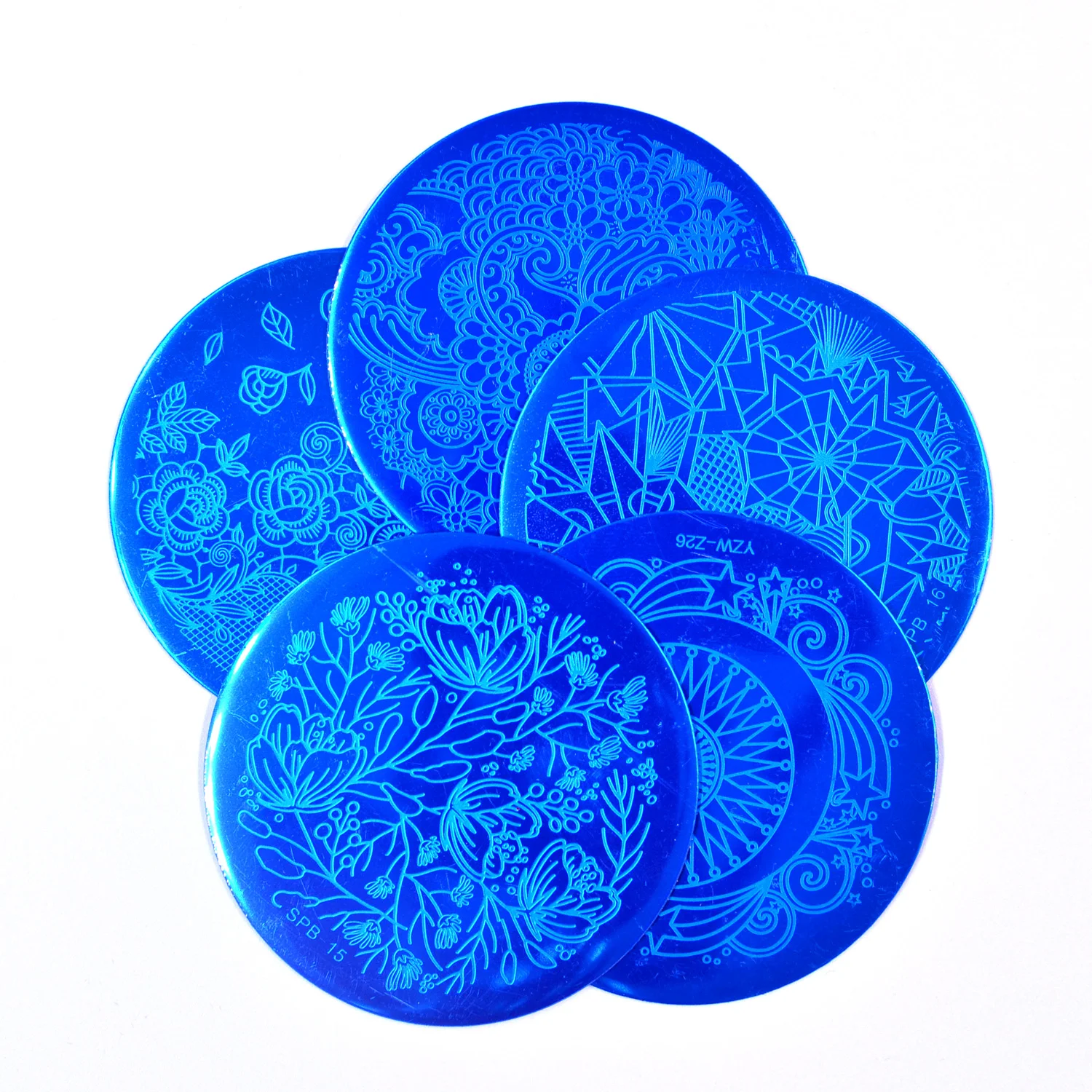 

5.6cm Round Stamping Plates Lace Flower Stainless Steel Nail Art Stencil Nail Stamp Template Nail Accessories French Nails