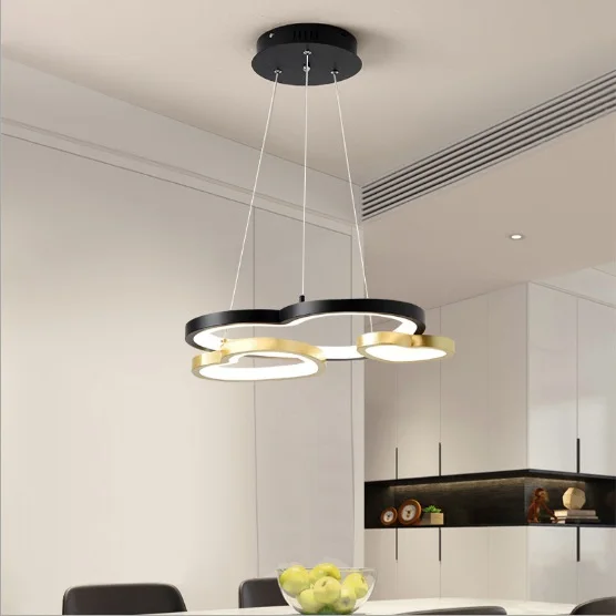 

LED Restaurant chandeliers modern minimalist creative personality atmospheric heart-shaped hall Nordic dining room lights