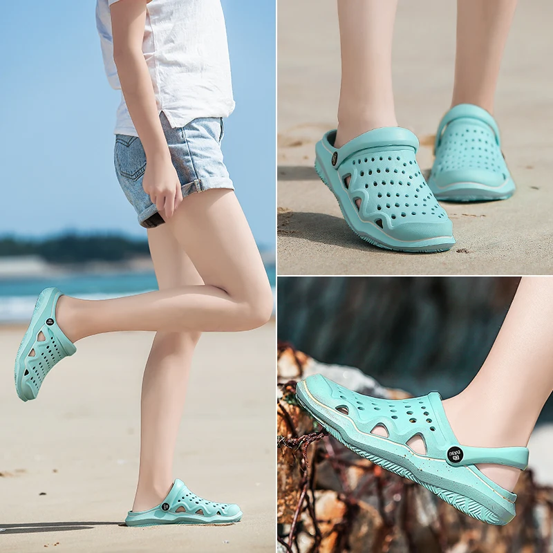 Мужские акватуфли дышащие кроссовки для пляжа рыбалки с водяными отверстиями