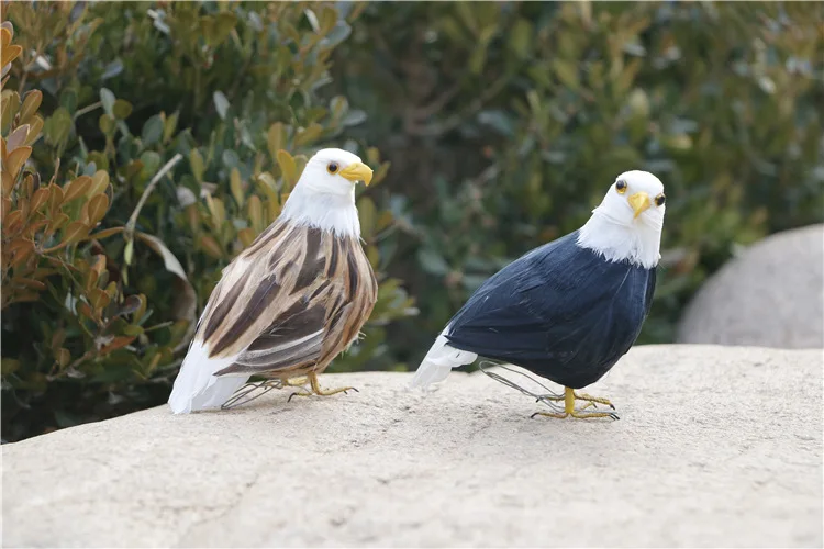 

Мини Милая реальная жизнь модель орла пластиковые и орлиные перья кукла игрушка подарок около 11 см xf3010