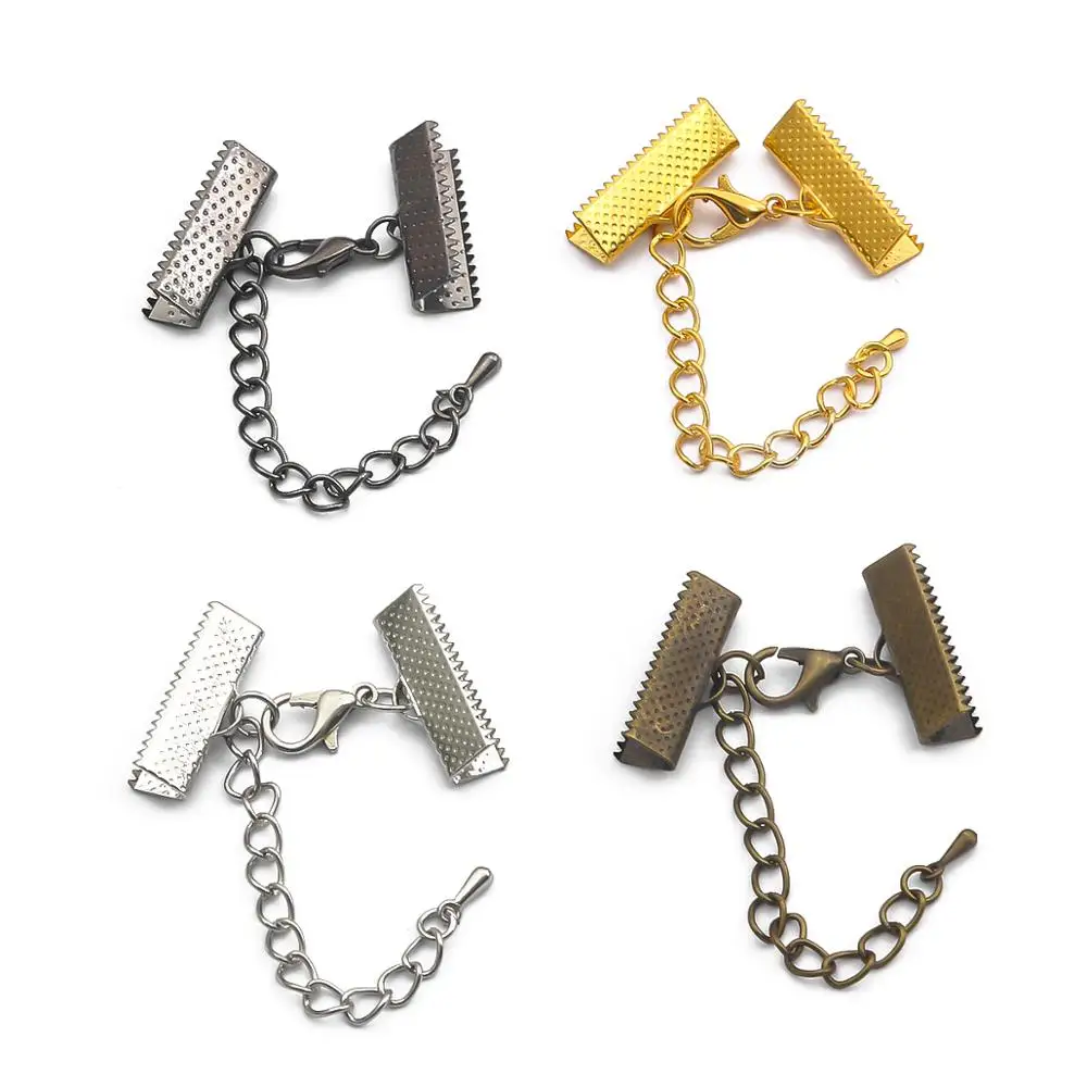 Застежка-карабин для браслетов сделай сам Концевая застежка кожаного шнура с