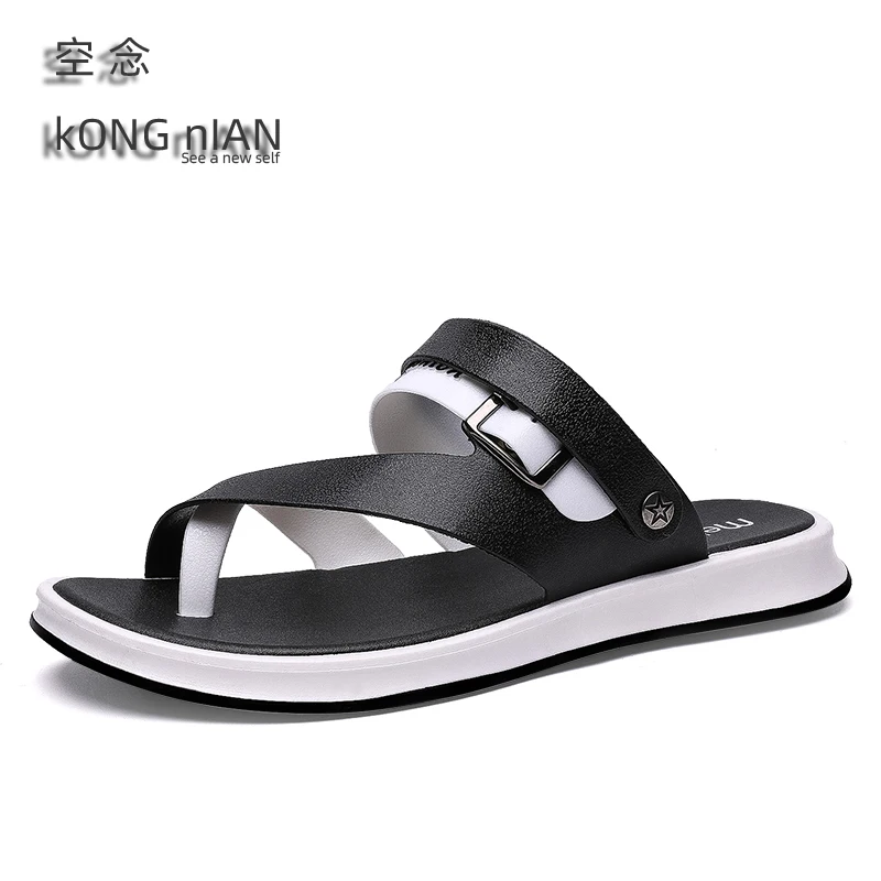 

2020 fashion Summer Sandals Men Shoes black red bule men sandals leather outdoor sandals Men's shoes with flat Driving shoes