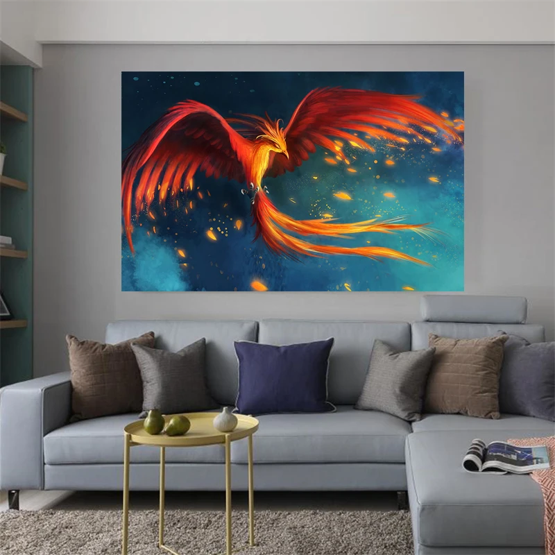 GOODECOR стены искусства холст картина Феникс животное изображение плакат печать