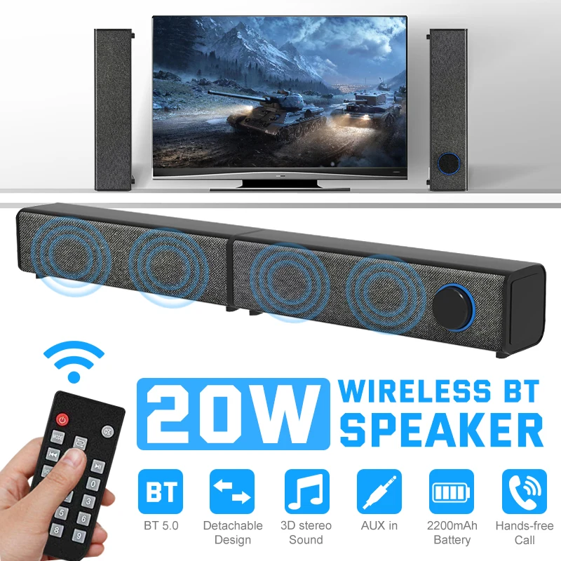 Беспроводная Bluetooth колонка 20 Вт 5 0|Саундбары| |