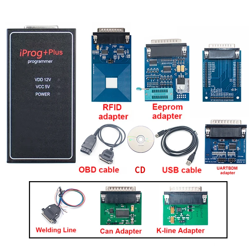 Iprog Pro 2021 V87 Полные Адаптеры до 2020 автомобильный сброс ECU ключевой программатор IPROG