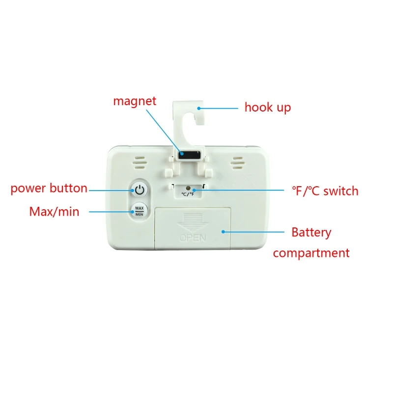 

Newest Indoor LCD Digital Wall Table Desktop Temperature Room Humidity Meter 203F
