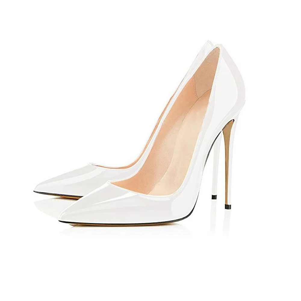 

35-44 2020 white stilettos women's shoes super high heel single shoes