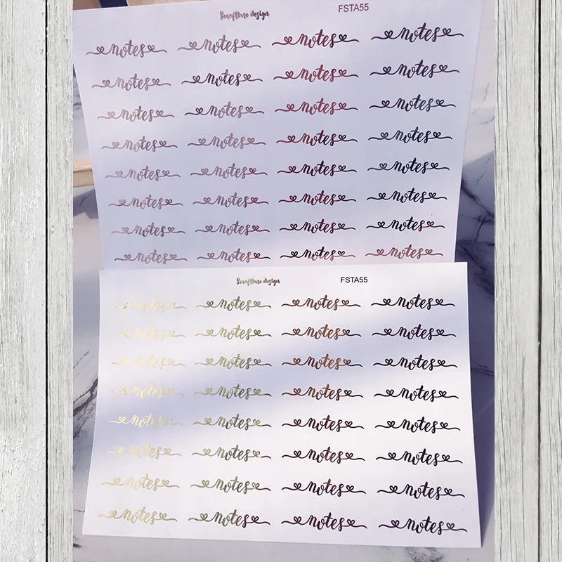 

1pc English Font Notes Foil Sticker Decorative Sticker DIY Stationery Sticker Scrapbooking album Stickers