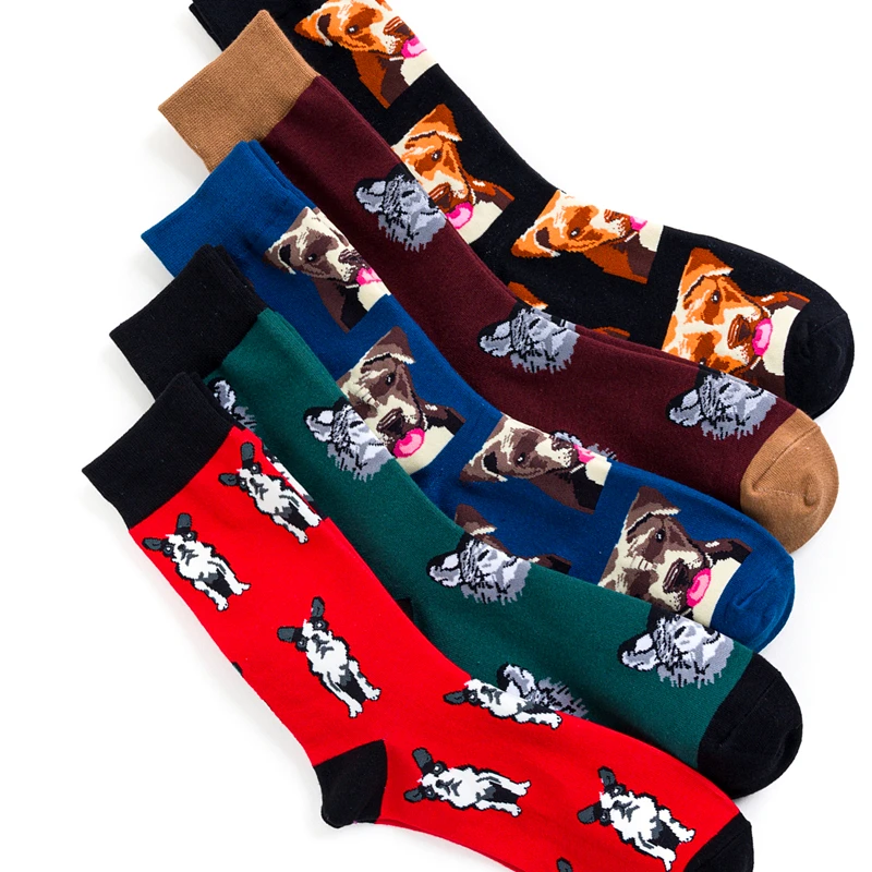 Funny Men Women Fashion Harajuku Fruit Socks Lovely Art With Avocado Sushi Food Animal Dog Happy Socks