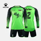Футбольная форма KELME на заказ, Джерси вратаря, мужская футбольная форма с длинным рукавом, футбольные шорты, тренировочная защита из губки, 3491979