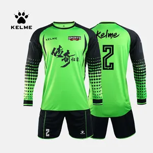 Футбольная форма KELME на заказ, Джерси вратаря, мужская футбольная форма с длинным рукавом, футбольные шорты, тренировочная защита из губки, 3491979