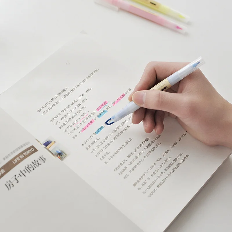 6 цветов двухсторонний Макарон художественная маркировочная ручка Fineliner