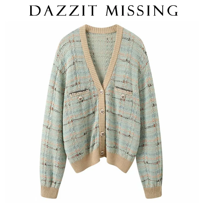 

Кардиган женский, с V-образным вырезом, с длинным рукавом, осень 2021