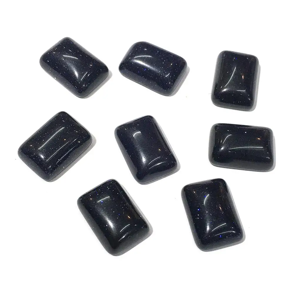 

5pcs Natural Stone Beads Rectangle Semi-precious Stones Cabochon Loose Beads for Jewelry Making DIY Findings Size 10x14mm