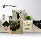 Розовый декоративный чехол для подушки с геометрическим абстрактным рисунком, серый дизайнерский чехол для подушки в скандинавском стиле с мраморной полосой, простые наволочки для подушек, чехол для подушки