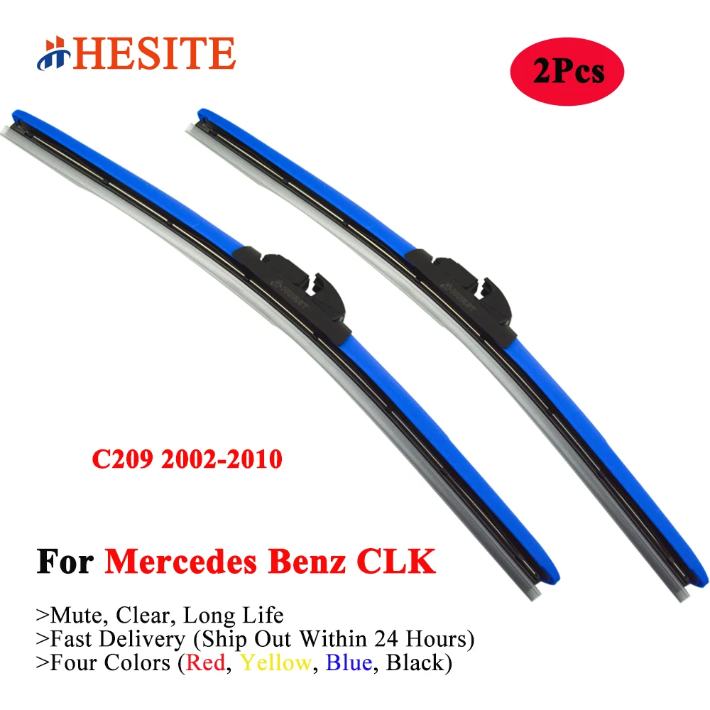 Цветные щетки стеклоочистителя HESITE для Mercedes Benz CLK C208 A208 C209 A209 CLK280 CLK320 CLK350 CLK430 CLK500