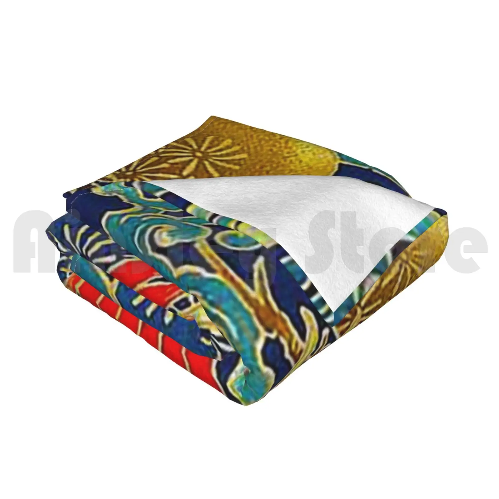 Кимоно деталь 10 одеяло для дивана-кровати путешествия Золотой Heron аист кимоно