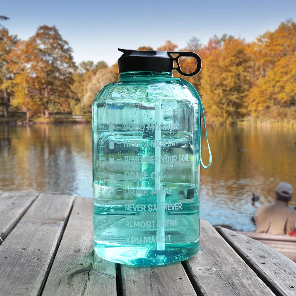 With Motivational Time Marker 1 Gallon Water Bottle With Str