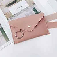 Pink Женская сумка на ремне, Кожаная поясная сумка, модная женская однотонная сумка на ремне из ПУ кожи, сумка через плечо, нагрудная сумка, сумка для дома - Цвет: Pink