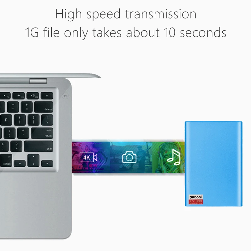 Внешний жесткий диск TWOCHI 2 ТБ USB 3 0 HDDStorage для ПК Mac планшетов Xbox PS4 ТВ приставок 4