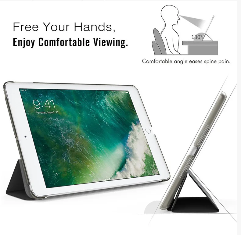 Cмарт-чехол для планшета для iPad 10,2 дюймов 7-го поколения, авто спящий/Пробуждение складной чехол-книжка подставка чехол для iPad 10,2-дюймовый сумка
