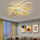 ЧернаяЗолотая Скандинавская искусственная лампа для гостиной, спальни, 110-220 В, светодиодная лампа для домашнего декора, приглушаемые потолочные светильники