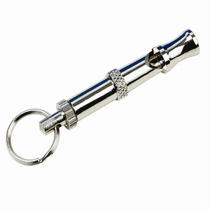 

New Stainless Steel Adjustable Pet Dog Training Sound Whistle Obedience
