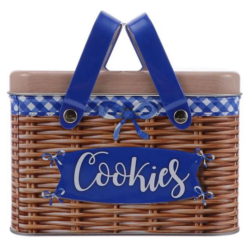 

Ручная металлическая коробка для хранения с рисунком соломы, портативная жестяная коробка для печенья, шоколада, конфет, для свадьбы, дня ро...