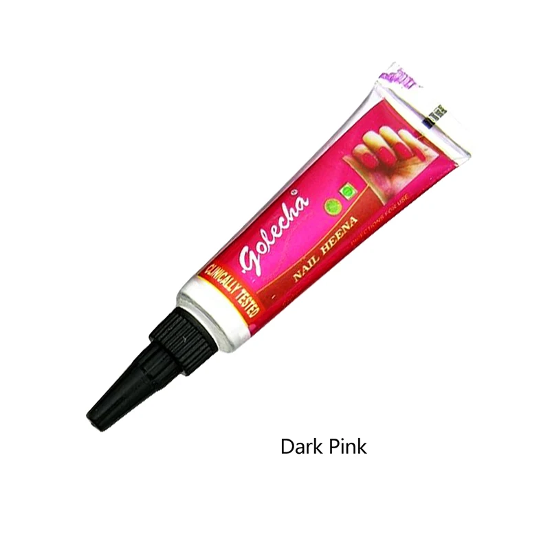 Dark Pink Хна для Боди Арта индийский Менди цветной хна мусульманский лак для ногтей паста конусы для исламских естественных картин Caramelo Rosa Brillo - Цвет: Dark Pink