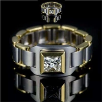 new fashion mens luxury business ring zircon gold with formal ring jewelry